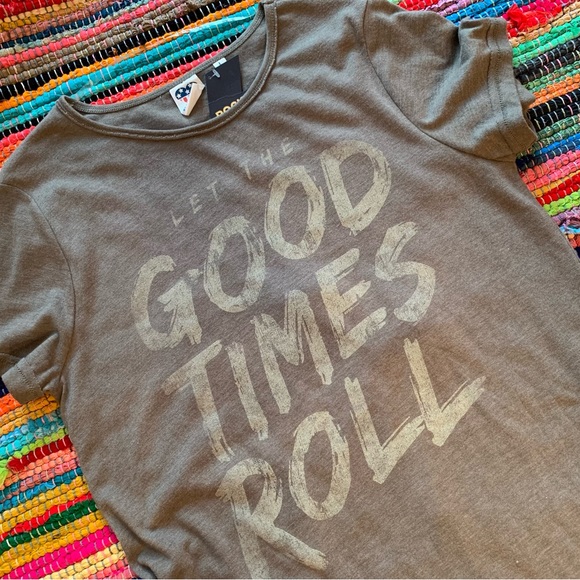 Let The Good Times Roll by JUNK FOOD tee shirt dress NWT . size L - Picture 3 of 3